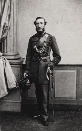 Photo of Erskine Beveridge in his Uniform as Commandant of the Dunfermline Rifle Volunteers, which was raised in 1859. [By kind permission of OnFife Archives (Dunfermline Local Studies) on behalf of Fife Council]