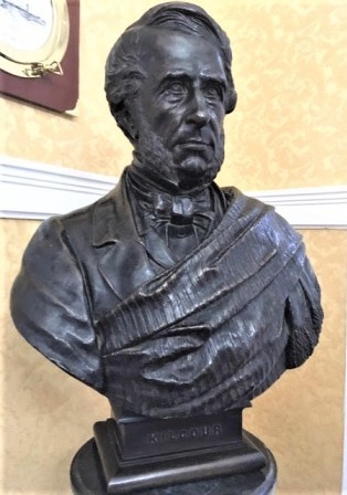 Bust of Alexander Kilgour, former Town Clerk, in City Chambers, Dunfermline, by Amelia Hill.  Photographed by Robin Rodger