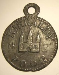 Photo of an 18th Century Beggars Badge, from Kirkcaldy not Dunfermline